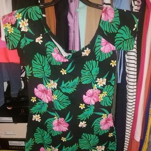 NWT Hawaiian style bodycon mini dress